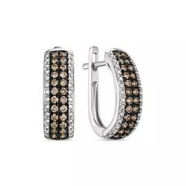 Золотые серьги c бриллиантами