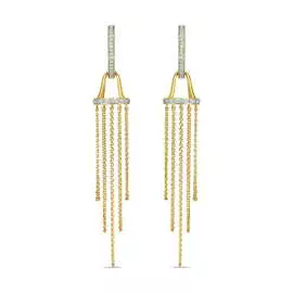 Золотые Серьги c бриллиантами