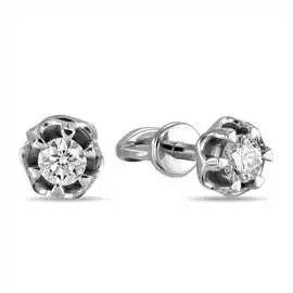 Золотые Серьги c бриллиантами