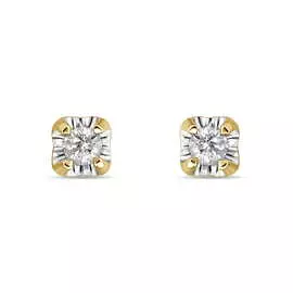 Золотые Серьги c бриллиантами