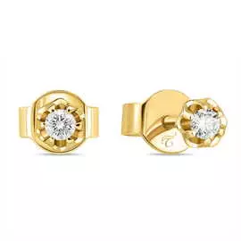 Золотые Серьги c бриллиантами