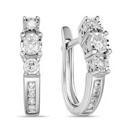 Золотые серьги c бриллиантами