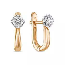 Золотые Серьги c бриллиантами