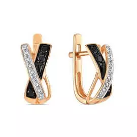 Золотые серьги c бриллиантами