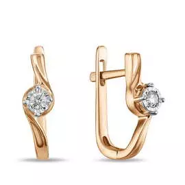 Золотые Серьги c бриллиантами