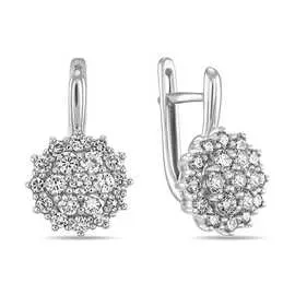 Золотые серьги c бриллиантами