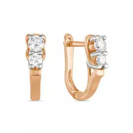 Золотые серьги c бриллиантами