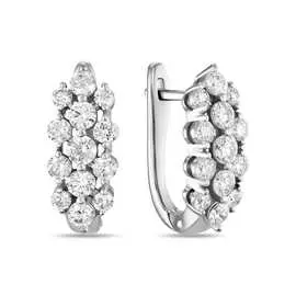 Золотые Серьги c бриллиантами