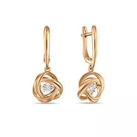 Золотые Серьги c бриллиантами