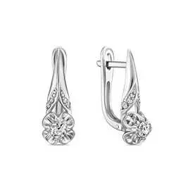 Золотые серьги c бриллиантами