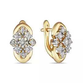 Золотые серьги c бриллиантами