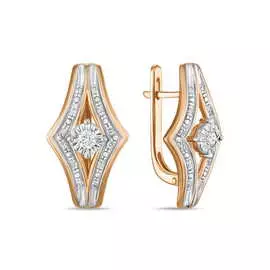 Золотые Серьги c бриллиантами