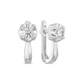 Золотые серьги c бриллиантами