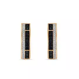 Золотые Серьги c бриллиантами и сапфирами