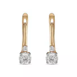 Золотые серьги c фианитами