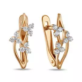 Золотые Серьги c фианитами