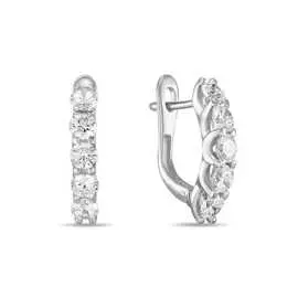 Золотые серьги c фианитами