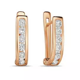 Золотые Серьги c фианитами