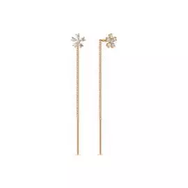 Золотые Серьги c фианитами