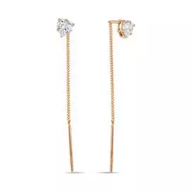 Золотые Серьги c фианитами