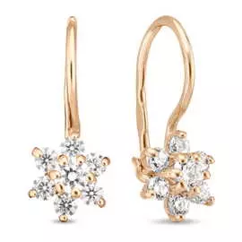 Золотые Серьги c фианитами