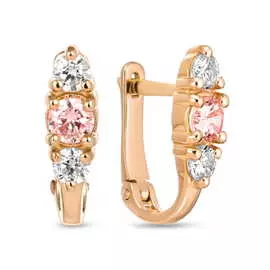 Золотые Серьги c фианитами