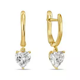 Золотые Серьги c фианитами