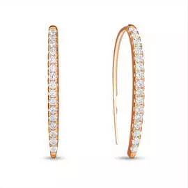 Золотые серьги c фианитами