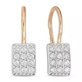 Золотые Серьги c фианитами