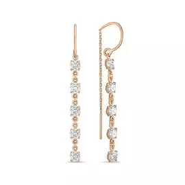 Золотые серьги c фианитами