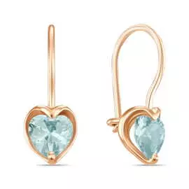 Золотые Серьги c фианитами