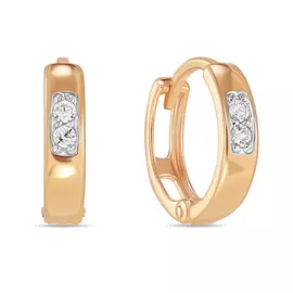 Золотые Серьги c фианитами