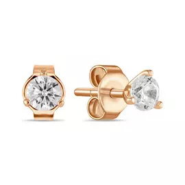 Золотые серьги c фианитами