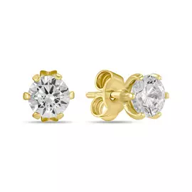 Золотые Серьги c фианитами