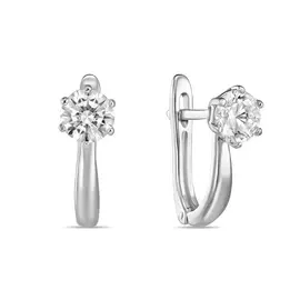 Золотые серьги c фианитами