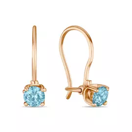 Золотые Серьги c фианитами