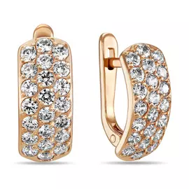 Золотые Серьги c фианитами