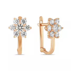 Золотые Серьги c фианитами