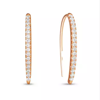 Золотые Серьги c фианитами