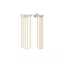 Золотые серьги c фианитами