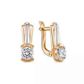 Золотые Серьги c фианитами