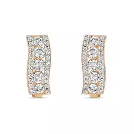 Золотые серьги c фианитами