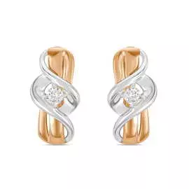 Золотые Серьги c фианитами