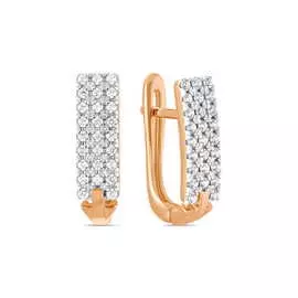 Золотые Серьги c фианитами