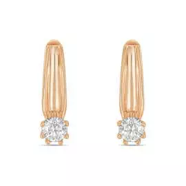 Золотые серьги c фианитами