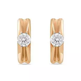 Золотые серьги c фианитами