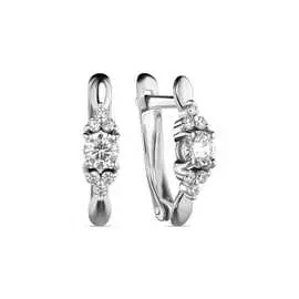 Золотые Серьги c фианитами