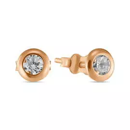 Золотые серьги c фианитами