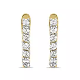 Золотые серьги c фианитами