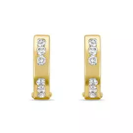 Золотые серьги c фианитами